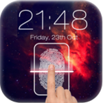 fingerprint lock screen android application logo